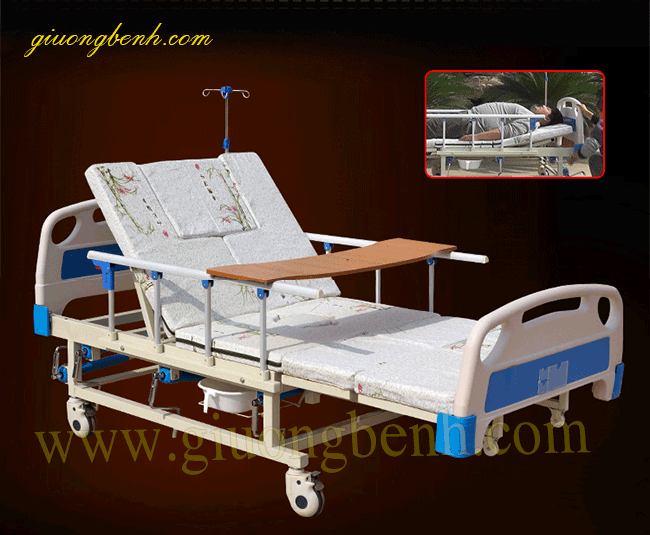 giường bệnh nhân nikita 5 tay quay DCN-05(NKT-C04) nâng đầu